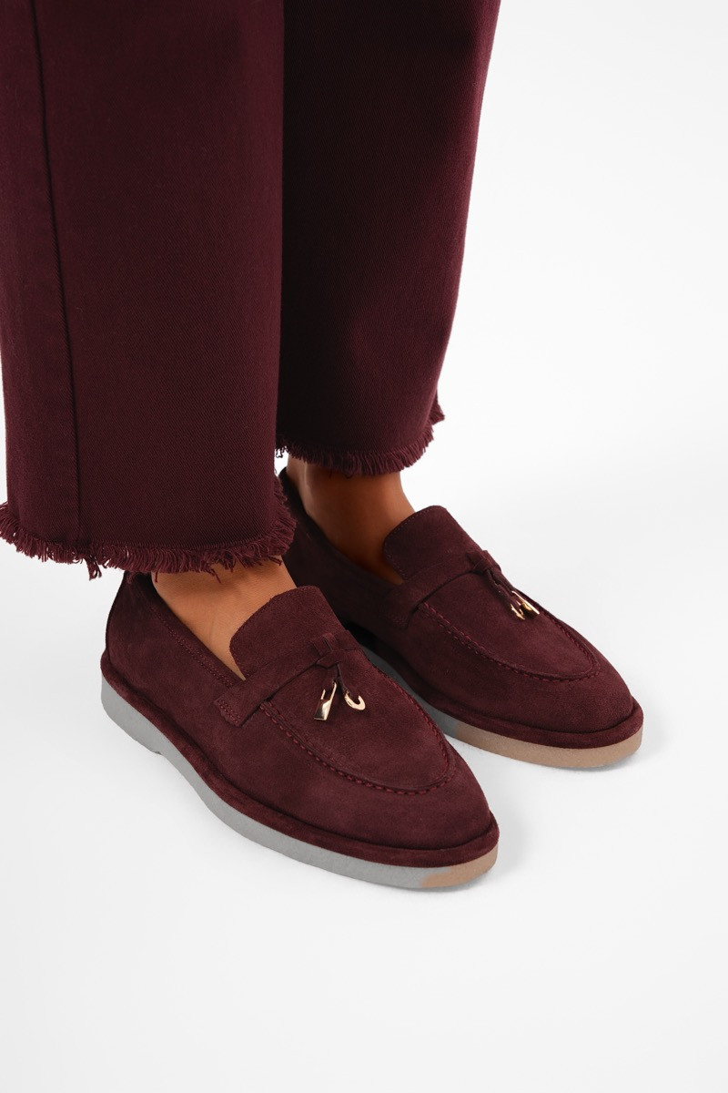 Обувки velvet bordeaux