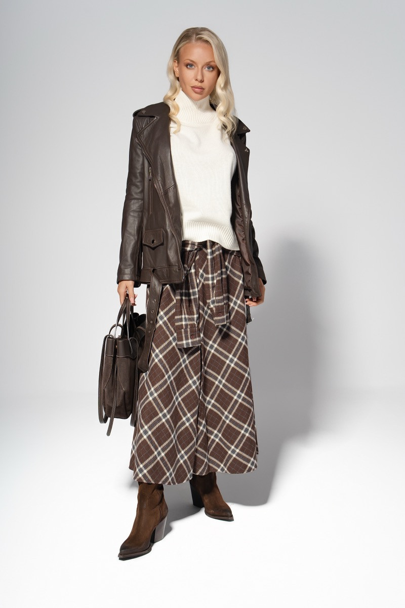 Пола plaid wool midi