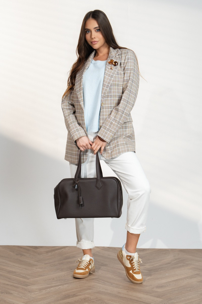 Сако classic check blue