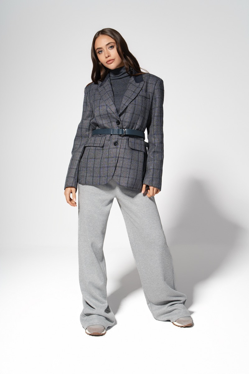 Панталон soft wide grey