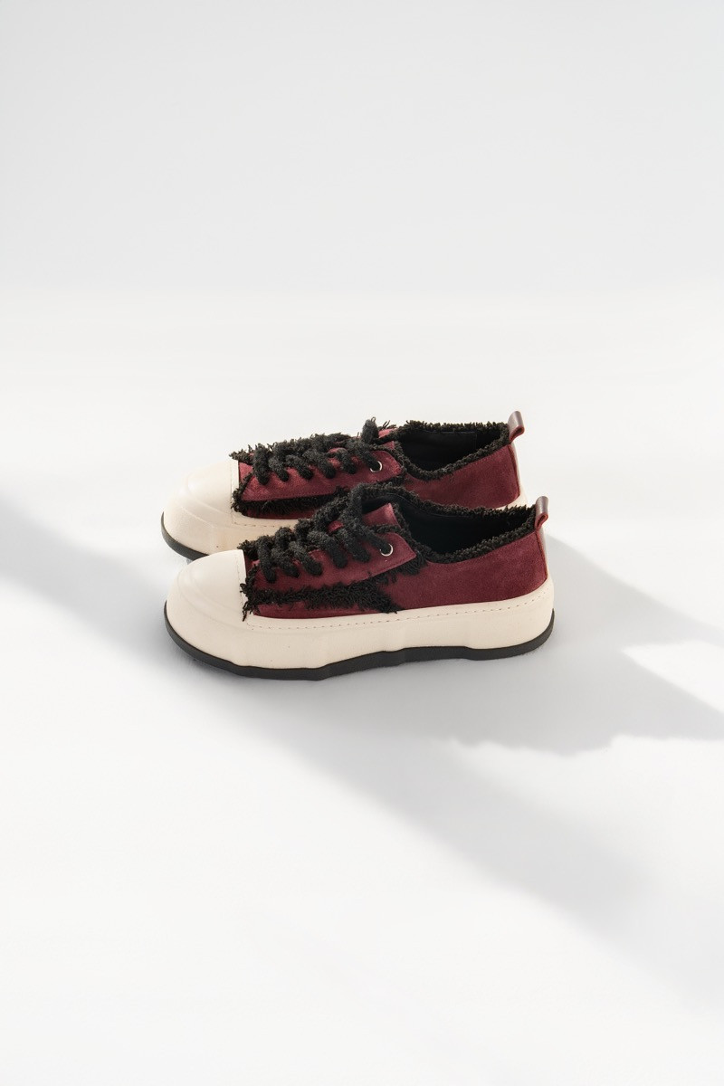 Обувки fringe burgundy